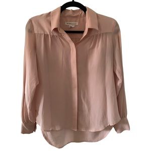 BCBGeneration Dust Pink Long-Sleeve Button Down | Blouse | XS